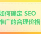 如何确定 SEO 推广的合理价格