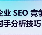 企业 SEO 竞争对手分析技巧